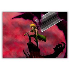 Магнит на холодильник большой - A4, Meliodas Drabs