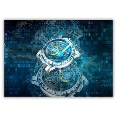 Магнит на холодильник большой - A4, Часы Drabs