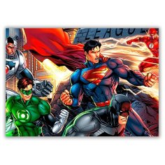 Магнит на холодильник большой - A4, Супергерои Drabs