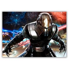 Магнит на холодильник большой - A4, Star Wars Unleashed forse Drabs