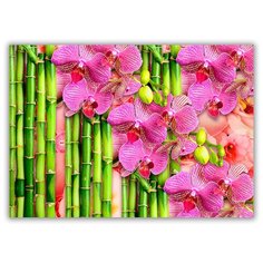 Магнит на холодильник большой - A4, Орхидеи Drabs