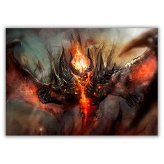 Магнит на холодильник малый - A5, Dota Монстр в огне Drabs