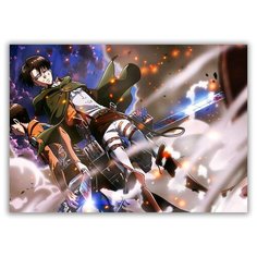 Магнит на холодильник малый - A5, атака титанов, взрывы в воздухе Drabs