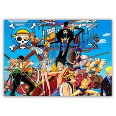 Магнит на холодильник малый - A5, onepiece, пиратский череп, корабль, герои Drabs
