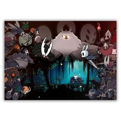 Магнит на холодильник большой - A4, Hollow knight (насекомые, монстры) Drabs