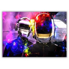 Магнит на холодильник малый - A5, daft punk цветные огни Drabs