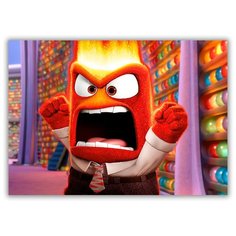 Магнит на холодильник большой - A4, Гнев Drabs