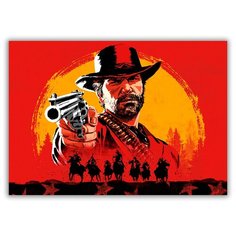 Магнит на холодильник большой - A4, Red dead redemption Drabs