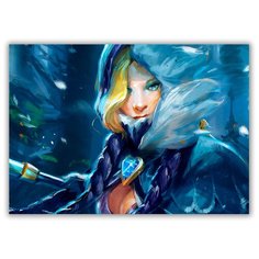 Магнит на холодильник большой - A4, Девушка Crystal Maiden Drabs