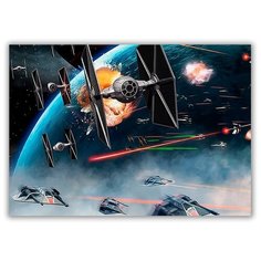 Магнит на холодильник большой - A4, Star Wars роботы Drabs