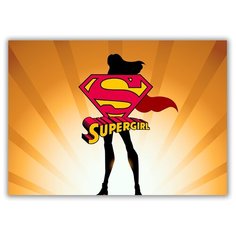 Магнит на холодильник большой - A4, SUPERGIRL Drabs