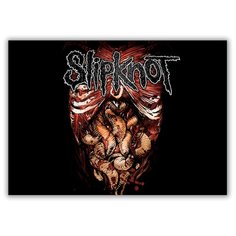 Магнит на холодильник малый - A5, Slipknot черный Drabs