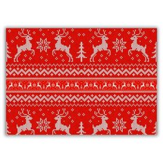 Магнит на холодильник малый - A5, Скандинавский узор олени Drabs