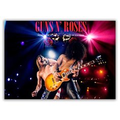 Магнит на холодильник большой - A4, Guns n Roses двое поют Drabs