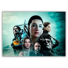 Магнит на холодильник большой - A4, Death stranding Drabs