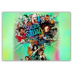 Магнит на холодильник большой - A4, Отряд самоубийц Drabs