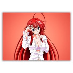 Магнит на холодильник большой - A4, High School DxD, Риас Drabs