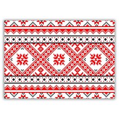 Магнит на холодильник малый - A5, Русский узор ромбы Drabs