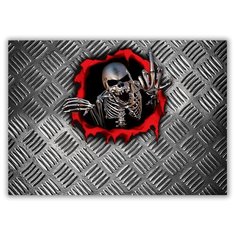 Магнит на холодильник малый - A5, скелет Metal Drabs