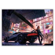 Магнит на холодильник большой - A4, Cyberpunk 2077 Drabs