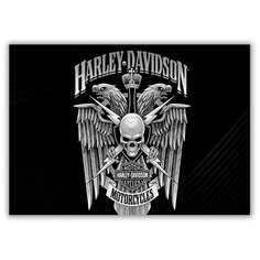 Магнит на холодильник большой - A4, Harley Davidson Motorcycles Drabs