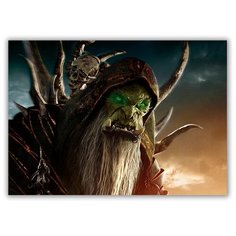 Магнит на холодильник большой - A4, Warcraft колдун Гулдан Drabs