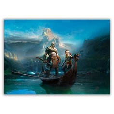 Магнит на холодильник большой - A4, God of war Drabs