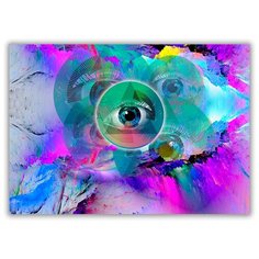 Магнит на холодильник большой - A4, Глаз Drabs