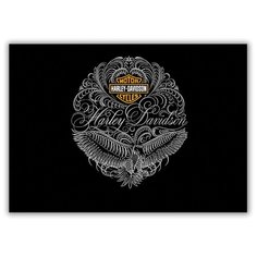 Магнит на холодильник большой - A4, Harley Davidson орел Drabs