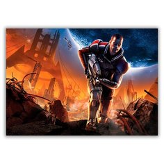 Магнит на холодильник большой - A4, Mass effect Drabs