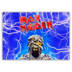 Магнит на холодильник малый - A5, Iron Maiden мумия с цепью Drabs