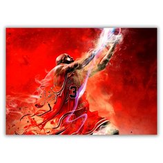 Магнит на холодильник малый - A5, Баскетболист Drabs