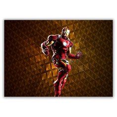 Магнит на холодильник большой - A4, Железный человек Drabs