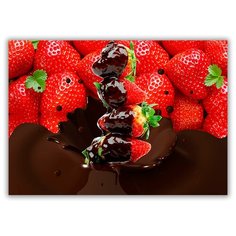 Магнит на холодильник малый - A5, Клубника в шоколаде Drabs