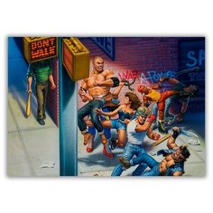 Магнит на холодильник большой - A4, Streets of rage Drabs