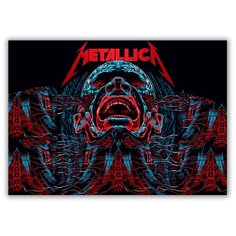 Магнит на холодильник большой - A4, Metallica ярость Drabs
