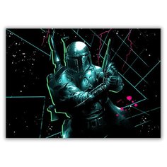 Магнит на холодильник большой - A4, Star Wars Boba Fett Drabs