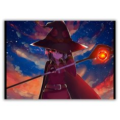 Магнит на холодильник большой - A4, Megumin Drabs