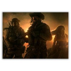 Магнит на холодильник большой - A4, Wasteland Drabs