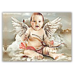 Магнит на холодильник малый - A5, Купидон -младенец Drabs