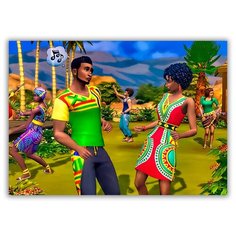 Магнит на холодильник малый - A5, sims, жители танцуют Drabs