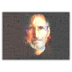 Магнит на холодильник большой - A4, Стив Джобс Drabs