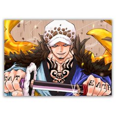Магнит на холодильник большой - A4, Trafalgar Law One Piece Drabs