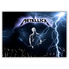 Магнит на холодильник малый - A5, METALLICA Молния Drabs