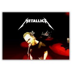 Магнит на холодильник большой - A4, METALLICA James Hetfield Drabs