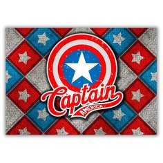Магнит на холодильник малый - A5, Капитан Америка Drabs