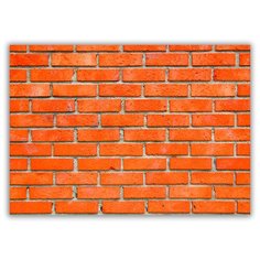 Магнит на холодильник большой - A4, Кирпичная стена Drabs