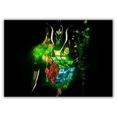 Магнит на холодильник большой - A4, Рубик Drabs