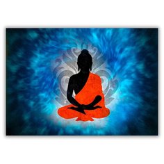 Магнит на холодильник большой - A4, Йога Drabs