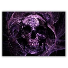 Магнит на холодильник большой - A4, Abstract skull Drabs